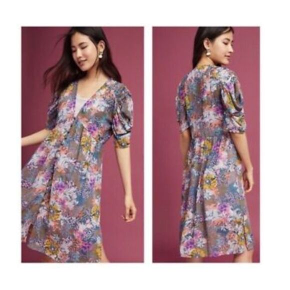 Anthropologie Akemi Kin Valencia Dress Size XS Floral Print - Picture 2 of 7